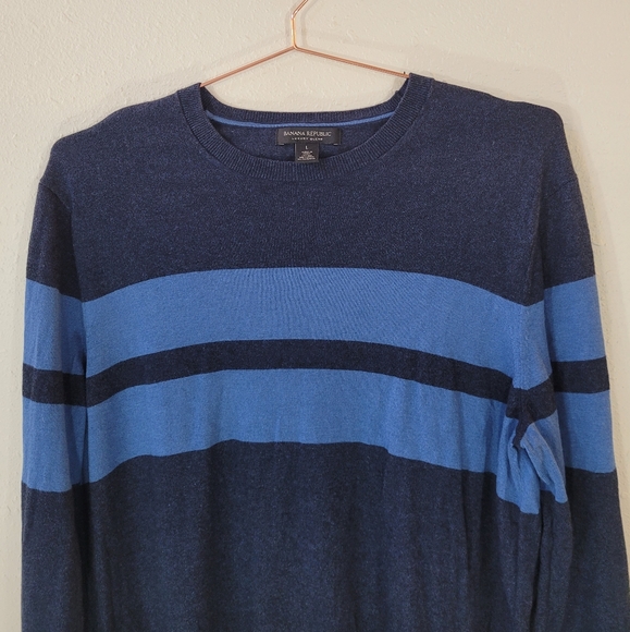BANANA REPUBLIC Luxury Silk Cotton Cashmere Blend Sweater Size L - Picture 2 of 10